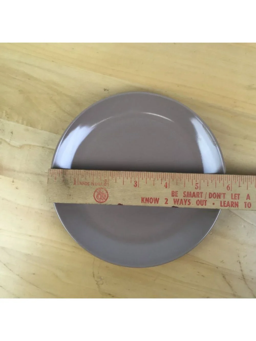 Vintage Brown Melamine Bread Snack Plates 5 7/8
